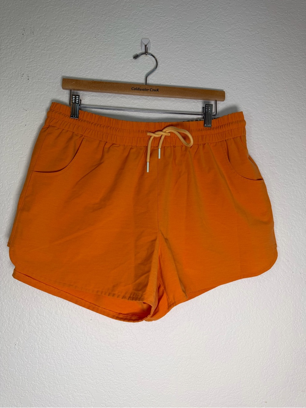 United By Blue Women's Responsible Swim Shorts in the color Orange Ochre, XL - Picture 2 of 9